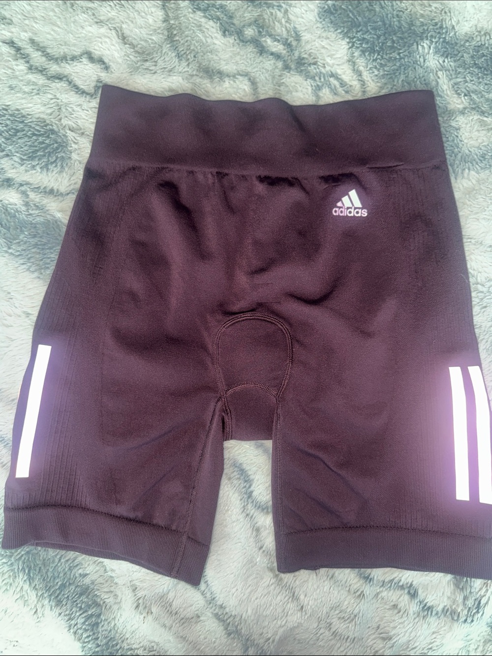 adidas Black Cycling Shorts with Reflective Side Stripes